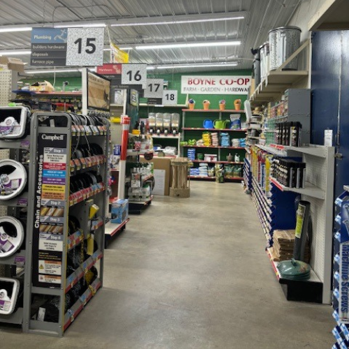 Inside of Boyne Co-Op Hardware and Rental