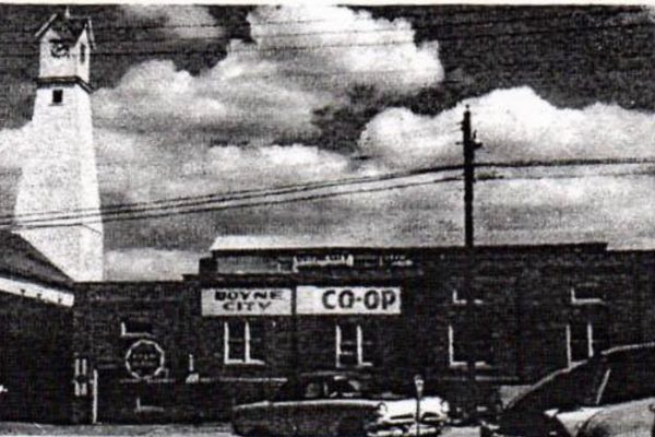 Boyne Co-op Hardware and Rentals store front in the past